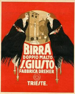 A Trieste, fino agli anni ’70, rimase produttiva la fabbrica di birra Dreher.