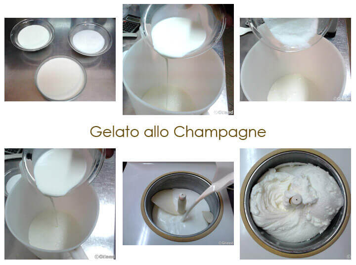 Gelato allo champagne preparazione Cucine d'Italia