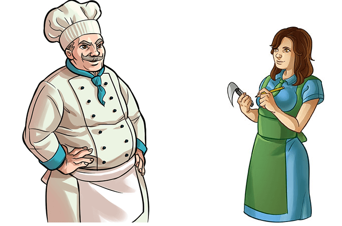 Cuoco e cameriera