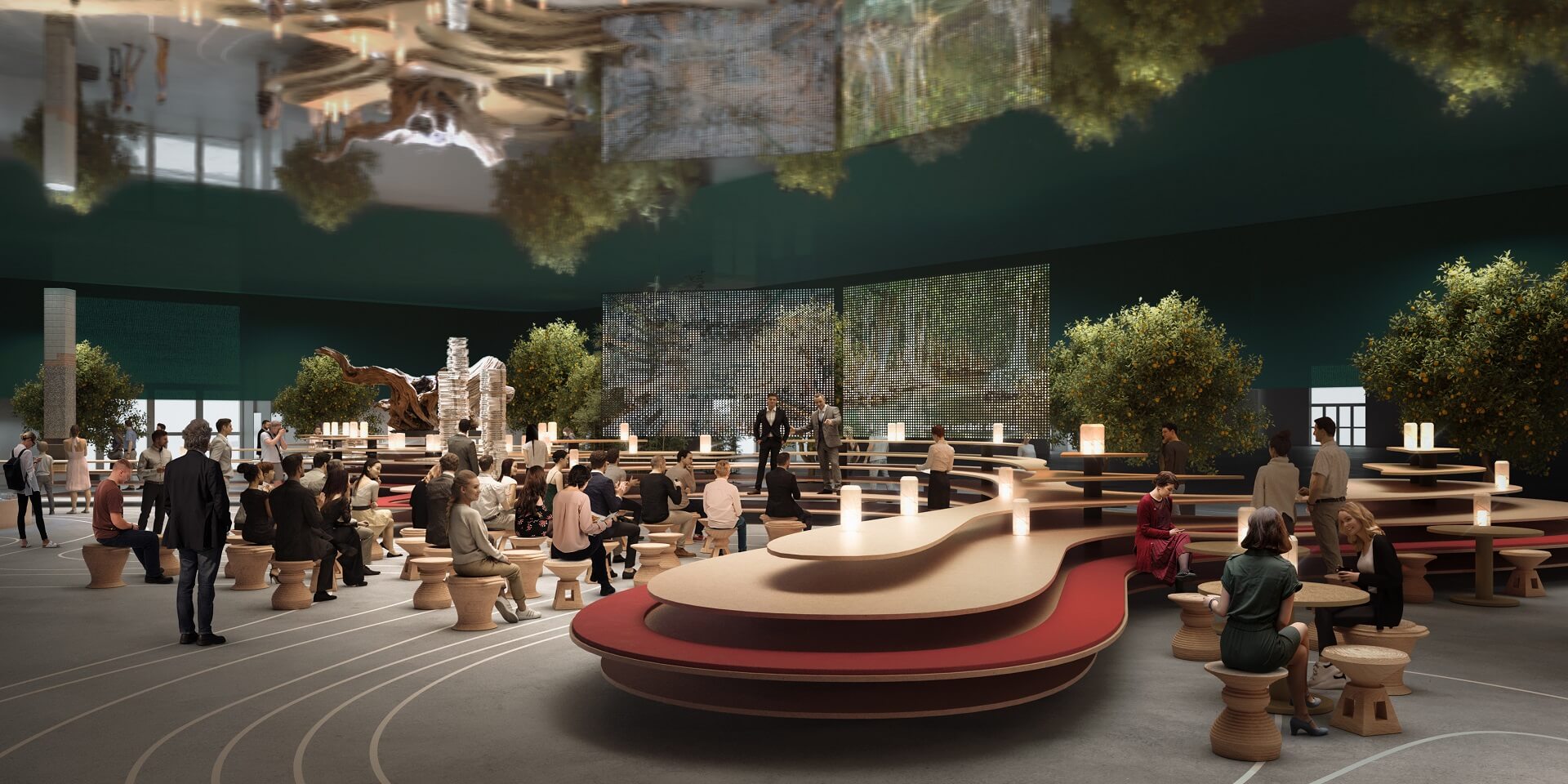 Salone del Mobile 2022 Design with Nature_auditorium ©Mario Cucinella Architects