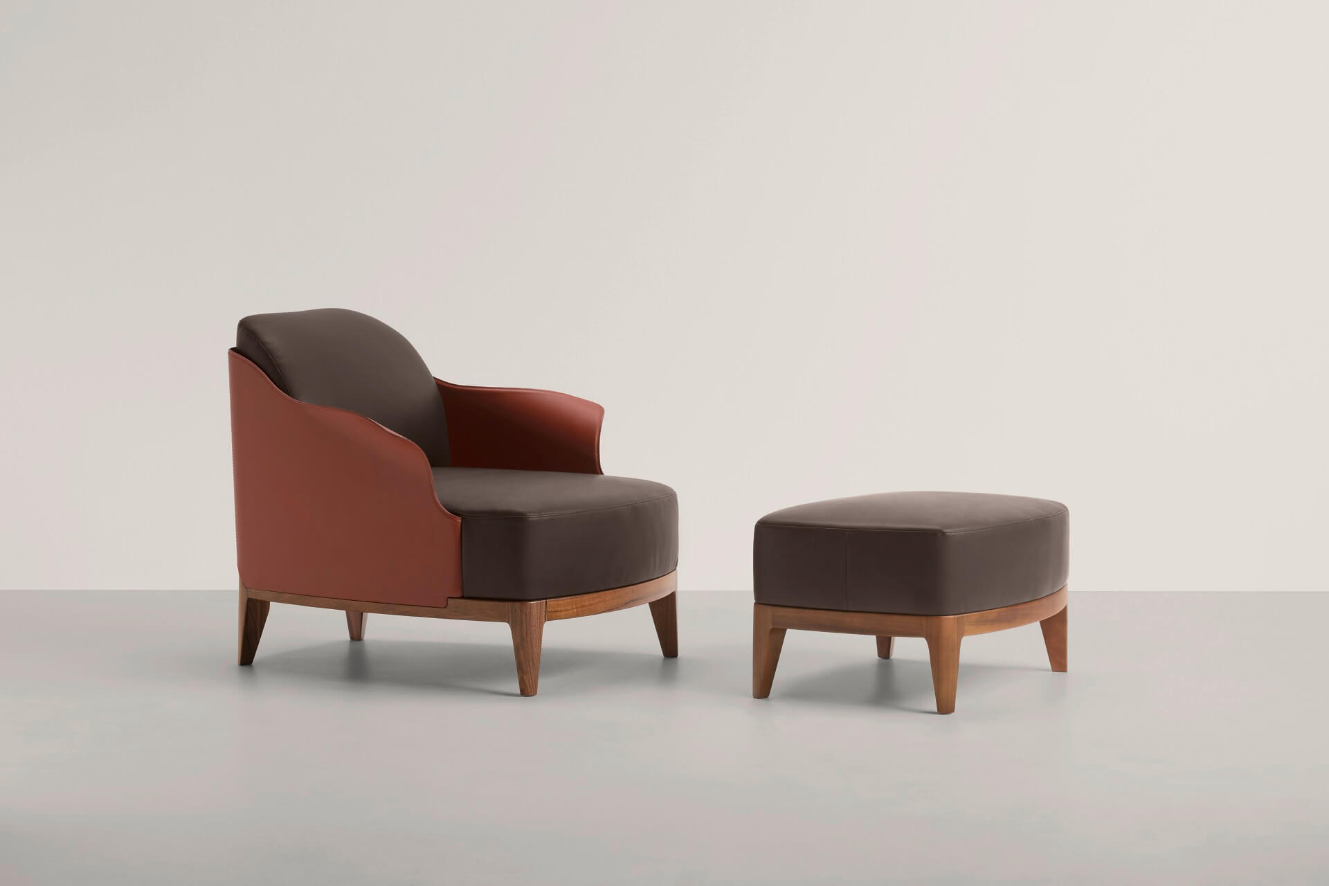 Frag_Cocoon armchair and pouf