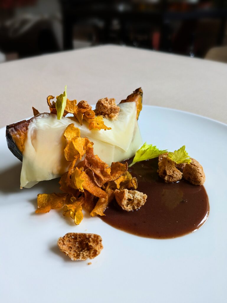 Arrosto di zucca, Fontina Dop e amaretti